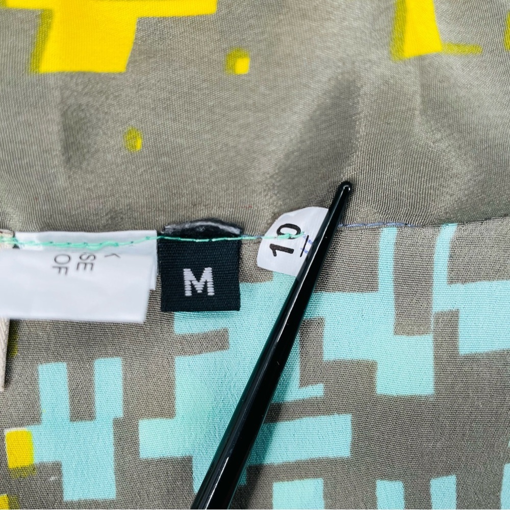 Karina Wrap Skirt with Yellow Polka Dot & Teal Accents - Picture 7 of 8